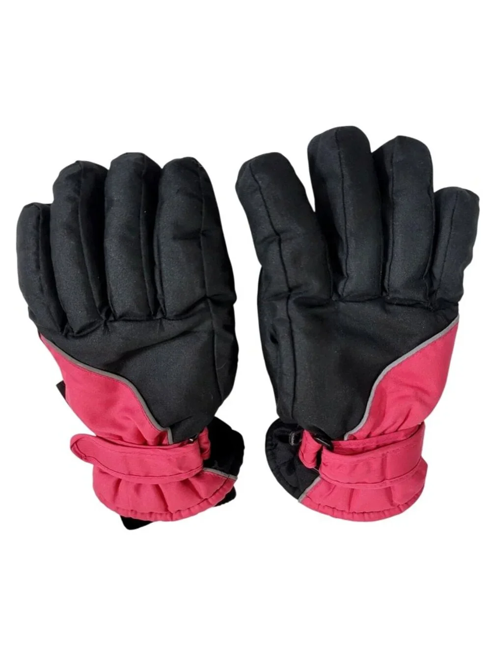 Thinsulate Black Pink Insulated Gloves Adjustable Strap Thermal Lining Women's S